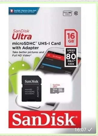 Memória SanDisk ultra original 16 giga