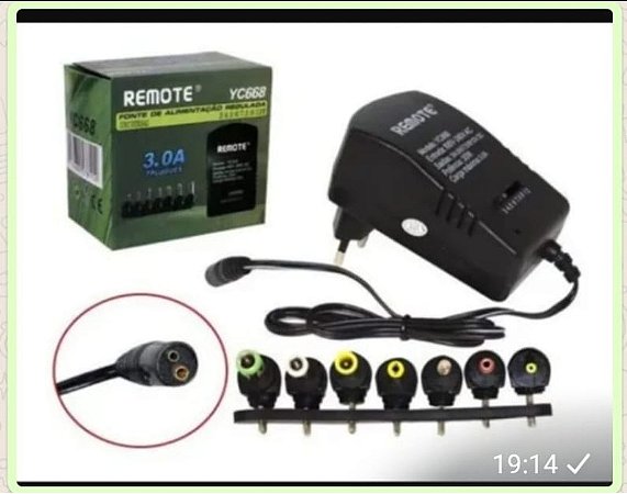 Fonte com adaptador