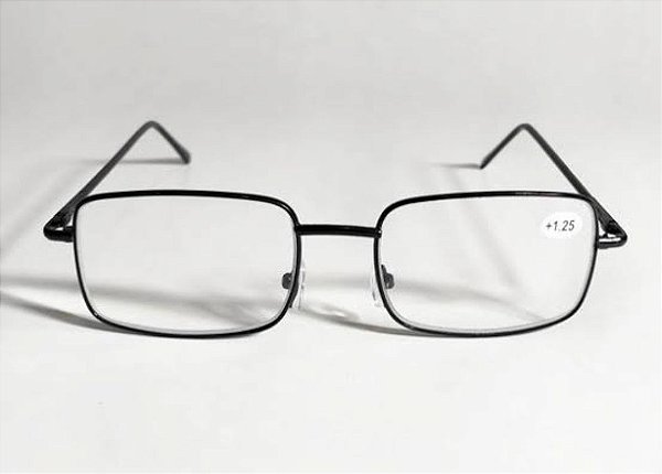 Óculos armação de ferro de leitura grau 4,00