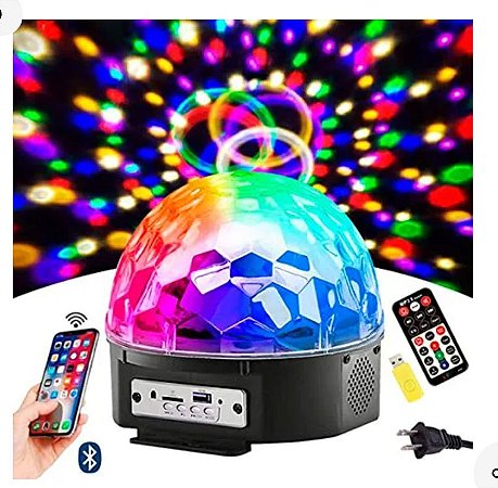 Globo de led bluetooth com controle remoto