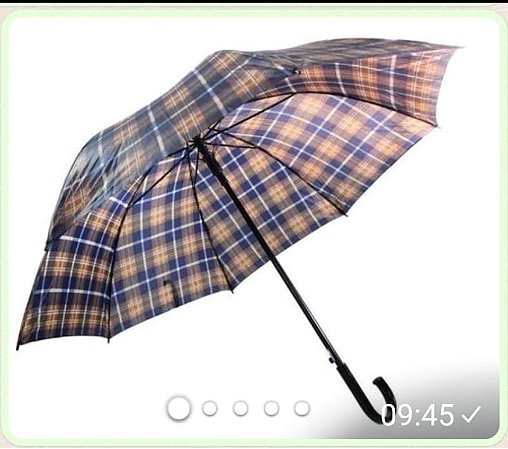 Guarda chuvas xadrez Cabo curvo