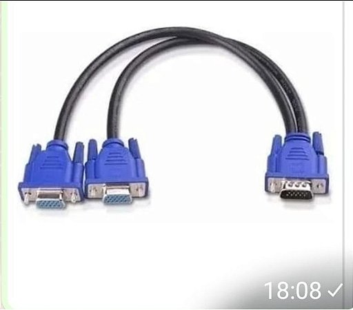 Cabo VGA 2 machos 1 fêmea