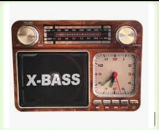 Rádio retrô com relógio (Grande)