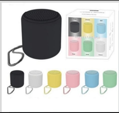Mini caixa de som colorida