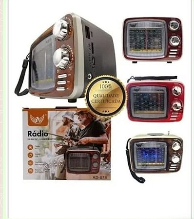 Rádio retrô bluetooth