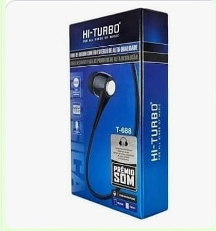 Fone HI TURBO  com borracha