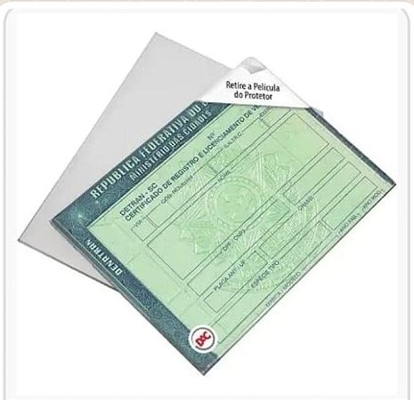 Capa de acrílico para documento veicular