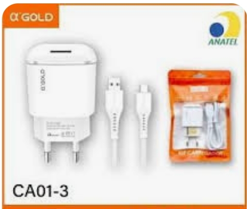 carregador agold V8 cabo solto
