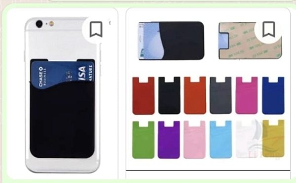 Porta cartão para celular de silicone