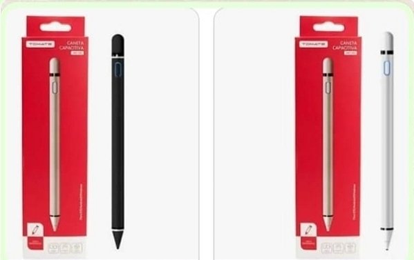 Caneta para tablet e celular ponta fina tomate
