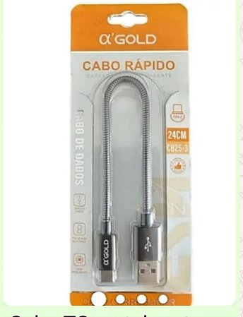 Cabo tipo c curto de metal