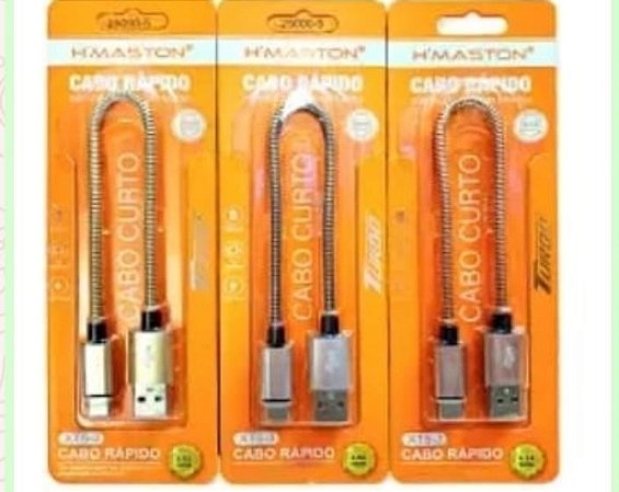 Cabo iOS curto de metal