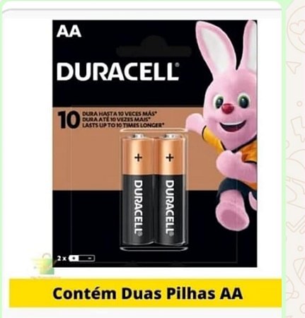 Pilha Duracell pacote com 2 pilhas 2A