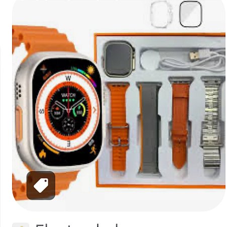 Relógio smartwatch com kit de pulseiras