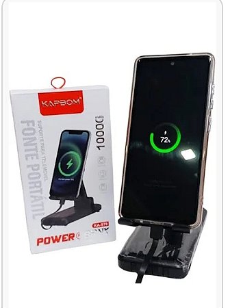Powerbank kapbom com suporte