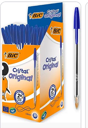 Caixa de caneta bic com 50 unidades