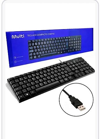 Teclado com fio Multilaser