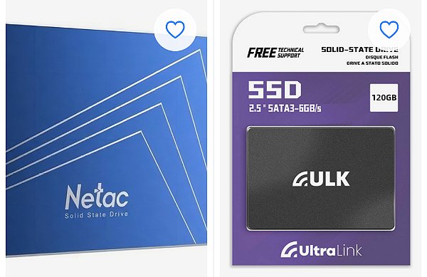 Memória SSD 120 gigas netac