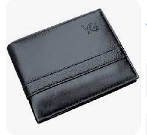 Carteira de couro abertura normal