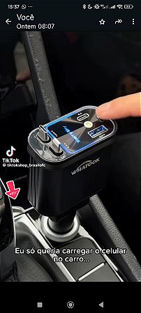 Carregador veicular super turbo com cabos retrátil