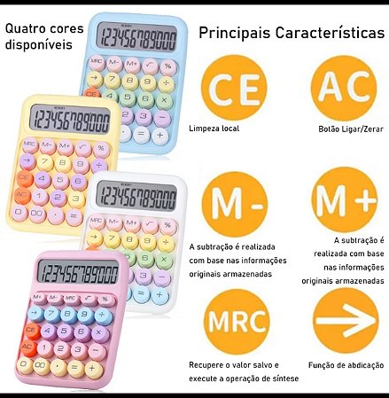Calculadora grande colorida