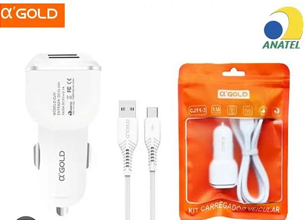 Carregador veicular completo Agold TC