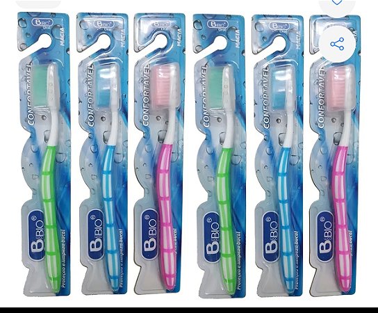 Kit com 12 escovas de dente