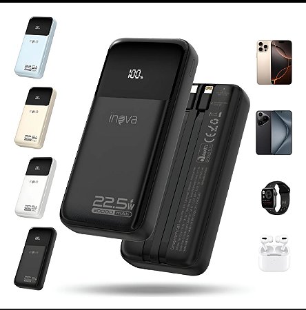 Power bank inova 20000 carga rápida