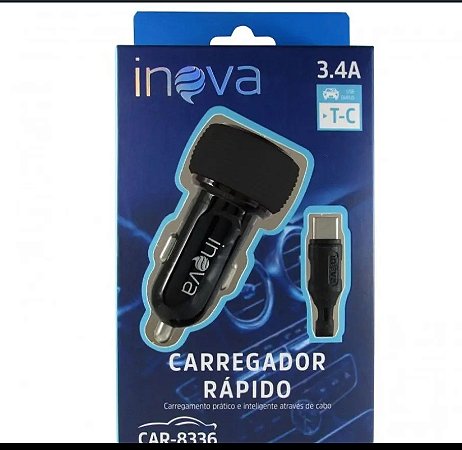 Carregador inova veicular completo TC turbo