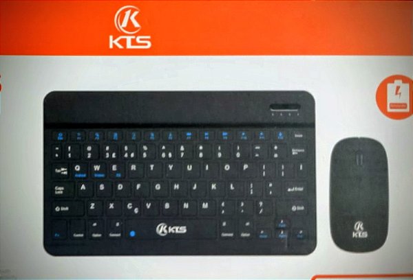 Conjunto teclado e mause sem fio bluetooth