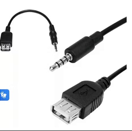 Cabo P2/USB fêmea