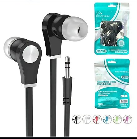 Fone star mega com microfone e borracha