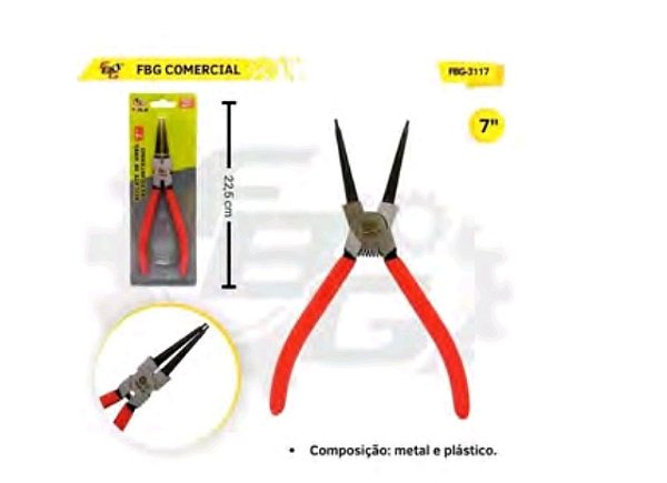 Alicate de anel reto interno