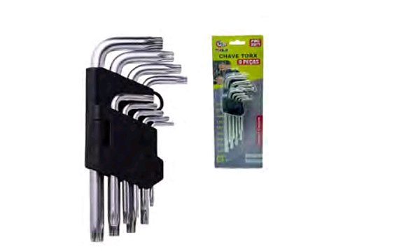 Jogo de chaves torx ( 9 peças)