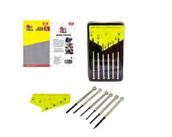 Kit com 6 chaves