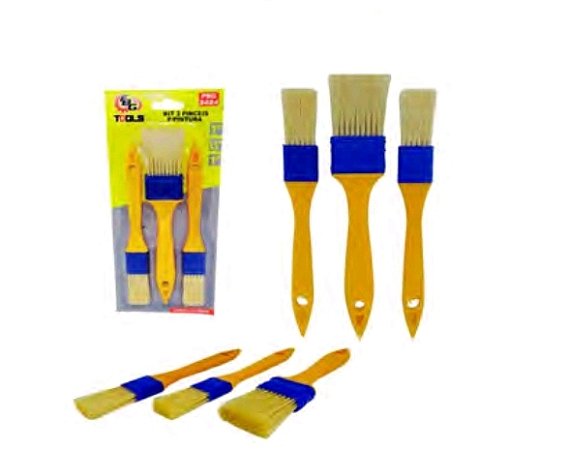 Kit com 3 pincéis