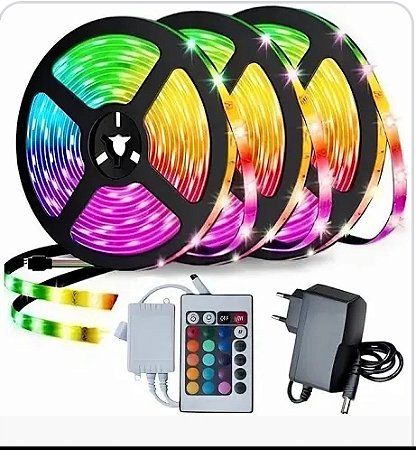 Fita de led 50x50 com fonte e controle