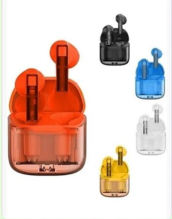 Fone Hmaston Bluetooth acrílico colorido