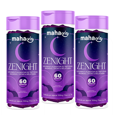 Kit com 3 Zenight suplemento alimentar 60 Cápsulas 500mg 30gr