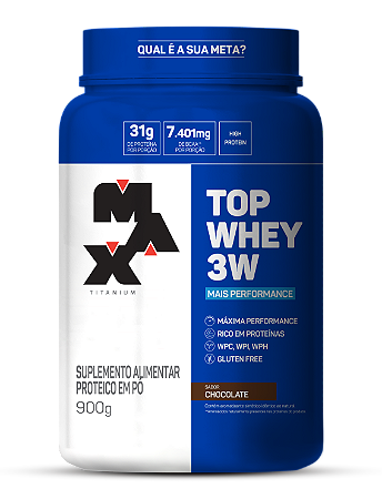 TOP WHEY 3W MAX TITANIUM 900G CHOCOLATE
