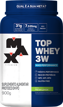 TOP WHEY 3W MAX TITANIUM 900G FRESH LEMON