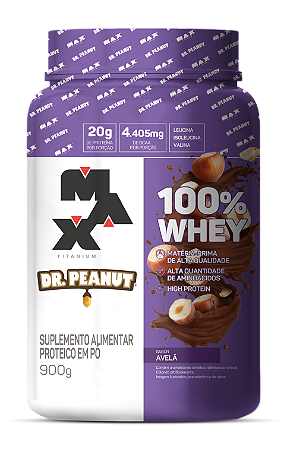 100% WHEY DR. PEANUT POTE 900G AVELÃ