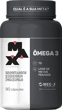 OMEGA 3 POTE COM 90 CAPSULAS MAX TITANIUM