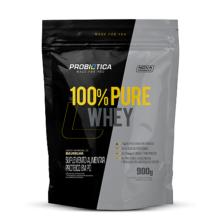 100% PURE WHEY REFIL 900G BAUNILHA