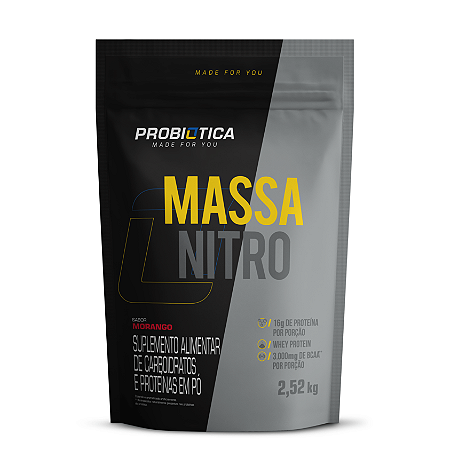 MASSA NITRO REFIL 2,52KG MORANGO