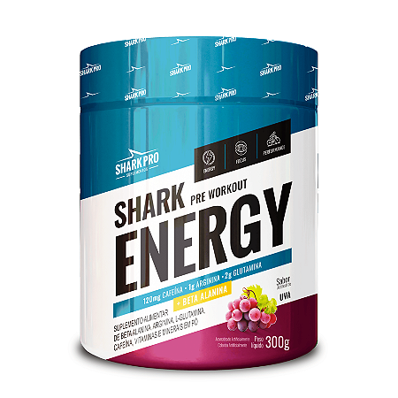 PRE TREINO SHARK ENERGY 300G UVA