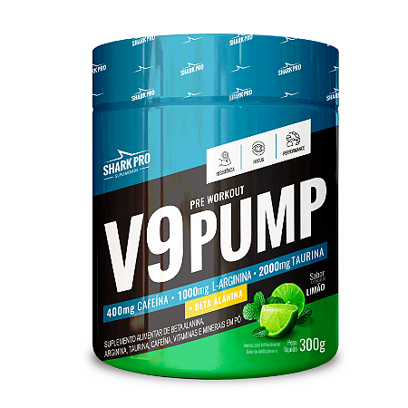 V9 PUMP PRÉ-TREINO 300G LIMÃO SHARK PRO