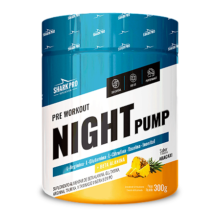 NIGHT PUMP PRÉ-TREINO 300G SHARK PRO ABACAXI