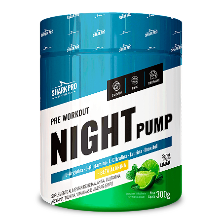 NIGHT PUMP PRÉ-TREINO 300G SHARK PRO LIMAO