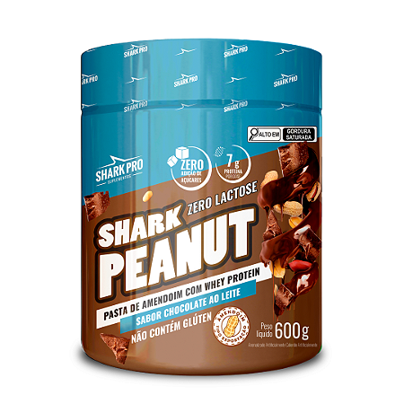 PASTA DE AMENDOIM 600G SHARK PRO CACAU